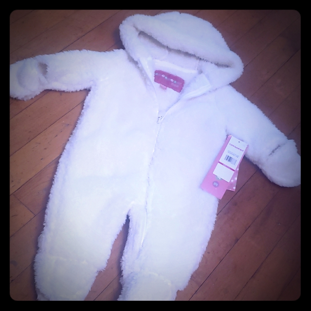 Faux fur baby suit
